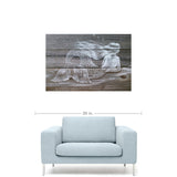 16x24 Reclining Mermaid on old Beach House fence pickets canvas print