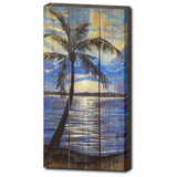 10x20 Sunset Rays with Blue Clouds and Palm Tree