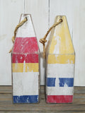 Classic Red Blue and Yellow House Number Buoys