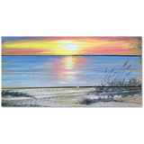 10x20 Bright Sunrise pickets wrapped canvas print