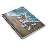 Running Sanderlings 8x6 Spiral Notebook - 120 page Ruled Line