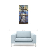 10x20 Sunset Rays with Blue Clouds and Palm Tree