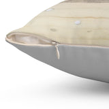Sanderling fishing Spun Polyester Square Pillow