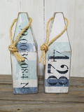 Blue and Green Sea Glass Colors House Number Buoys