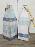 Blue and Green Sea Glass Colors House Number Buoys