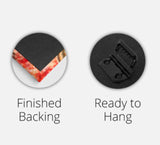 detail image of back of Jeanos Art canvas prints