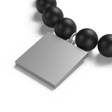 White painted Pineapple Matte Onyx Bracelet