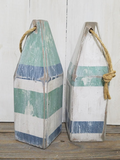 Nautical Blue and Green Sea Glass Colors House Number Buoys