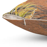 Sanderlings and Sea Oats 16x16 Spun Polyester Square Pillow
