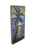 10x20 Sunset Rays with Blue Clouds and Palm Tree