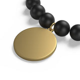 White painted Pineapple Matte Onyx Bracelet