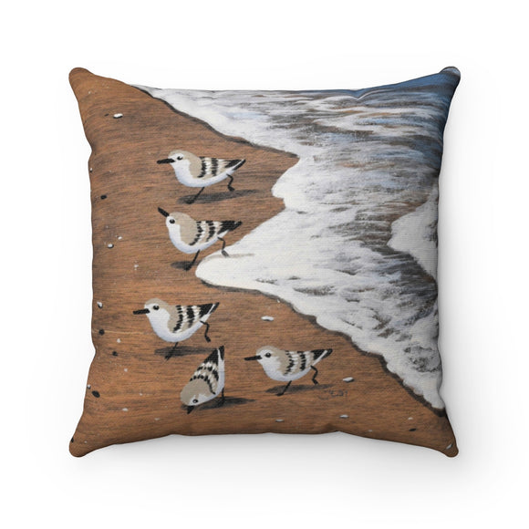 Running Sanderligs 16x16 Spun Polyester Square Pillow