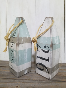 Sea Glass Colors House Number Buoys