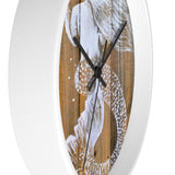 White mermaid with starfish Wall clock