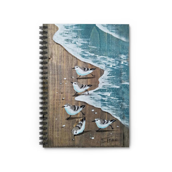 Running Sanderlings 8x6 Spiral Notebook - 120 page Ruled Line