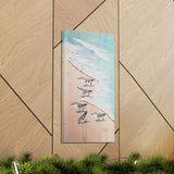 Running Sanderlings white aqua mirror