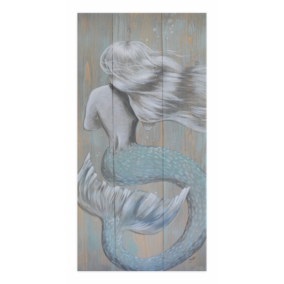 Green Rustic Mermaid 15x30 Canvas Wrap Print