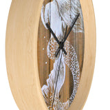 White mermaid with starfish Wall clock