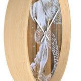 White mermaid with starfish Wall clock