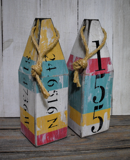 Tropical Colors House Number Buoys